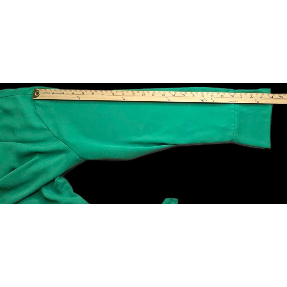 The Limited XL Green Tunic Blouse Long Sleeve V Neck Flowy Top - Picture 10 of 11